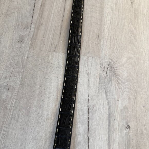 Trafalgar Walton Crocodile Belt with Contrast Stitch brand new NWT size M - Picture 9 of 11